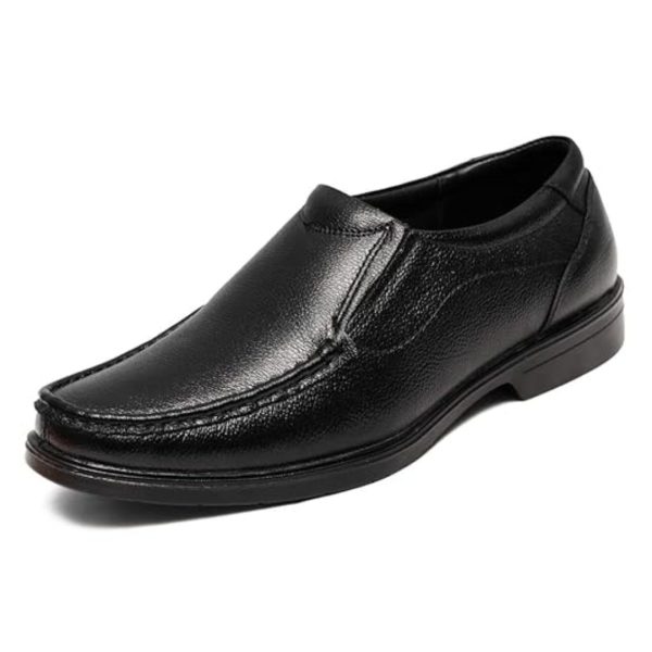 ARAMISH Men's Leather Formal Slip-On Moccasin Shoe